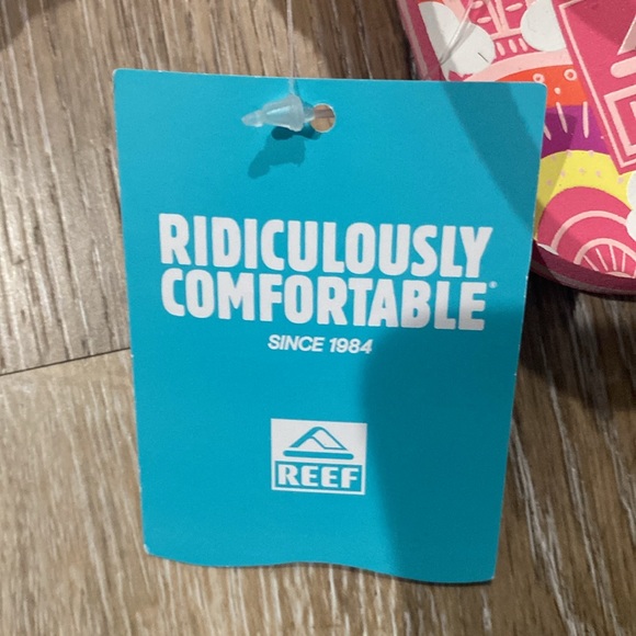 NEW REEF toddler sandals pk/pp/wt/or/yl print - Picture 4 of 4